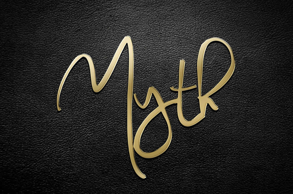 Myth logo mock up_gold on black